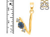 Labradorite & White Topaz Alphabet V Pendant LBD-RDA-74.