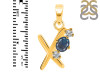Labradorite & White Topaz Alphabet X Pendant LBD-RDA-76.