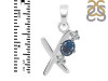 Labradorite & White Topaz Alphabet X Pendant LBD-RDA-76.
