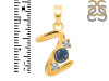 Labradorite & White Topaz Alphabet Z Pendant LBD-RDA-78.