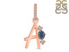 Labradorite & White Topaz Alphabet A Pendant LBD-RDA-79.
