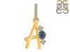Labradorite & White Topaz Alphabet A Pendant LBD-RDA-79.