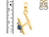 Labradorite & White Topaz Alphabet H Pendant LBD-RDA-8.
