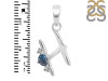 Labradorite & White Topaz Alphabet H Pendant LBD-RDA-8.