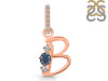 Labradorite & White Topaz Alphabet B Pendant LBD-RDA-80.
