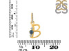 Labradorite & White Topaz Alphabet B Pendant LBD-RDA-80.