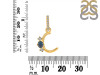 Labradorite & White Topaz Alphabet C Pendant LBD-RDA-81.