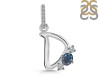 Labradorite & White Topaz Alphabet D Pendant LBD-RDA-82.
