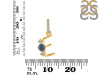 Labradorite & White Topaz Alphabet E Pendant LBD-RDA-83.