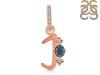 Labradorite & White Topaz Alphabet J Pendant LBD-RDA-88.