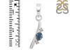 Labradorite & White Topaz Alphabet I Pendant LBD-RDA-9.