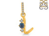 Labradorite & White Topaz Alphabet L Pendant LBD-RDA-90.