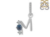 Labradorite & White Topaz Alphabet M Pendant LBD-RDA-91.