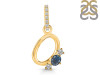Labradorite & White Topaz Alphabet O Pendant LBD-RDA-93.