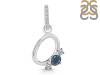 Labradorite & White Topaz Alphabet O Pendant LBD-RDA-93.