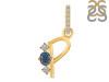 Labradorite & White Topaz Alphabet P Pendant LBD-RDA-94.