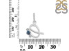 Labradorite & White Topaz Alphabet Q Pendant LBD-RDA-95.