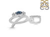 Labradorite & White Topaz Alphabet Q Pendant LBD-RDA-95.