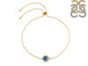 Labradorite & White Topaz Bracelet With Adjustable Camera Lock LBD-RDB-65.