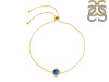 Labradorite & White Topaz Bracelet With Adjustable Camera Lock LBD-RDB-66.