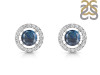 Labradorite & White Topaz Stud Earring LBD-RDE-1003.