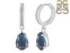 Labradorite & White Topaz Hoop Earring LBD-RDE-1223.