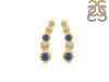 Labradorite & White Topaz Stud Earring LBD-RDE-1472.