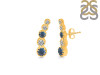 Labradorite & White Topaz Stud Earring LBD-RDE-1472.