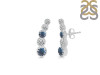 Labradorite & White Topaz Stud Earring LBD-RDE-1472.