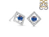 Labradorite & White Topaz Stud Earring LBD-RDE-847.