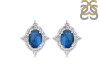 Labradorite & White Topaz Stud Earring LBD-RDE-849.