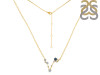 Pisces Zodiac Star Constellation Labradorite & White Topaz Necklace LBD-RDN-387.