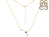 cancer Zodiac Star Constellation Labradorite & White Topaz Necklace LBD-RDN-486.