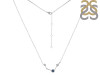 Aries Zodiac Star Constellation Labradorite & White Topaz Necklace LBD-RDN-488.