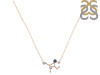 Virgo Zodiac Star Constellation Labradorite & White Topaz Necklace LBD-RDN-491.