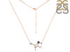 Virgo Zodiac Star Constellation Labradorite & White Topaz Necklace LBD-RDN-491.