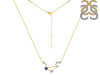 Libra Zodiac Star Constellation Labradorite & White Topaz Necklace LBD-RDN-494.