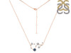 Scorpio Zodiac Star Constellation Labradorite & White Topaz Necklace LBD-RDN-495.