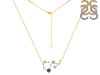 Scorpio Zodiac Star Constellation Labradorite & White Topaz Necklace LBD-RDN-495.