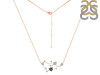 Sagittarius Zodiac Star Constellation Labradorite & White Topaz Necklace LBD-RDN-496.