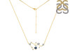 Sagittarius Zodiac Star Constellation Labradorite & White Topaz Necklace LBD-RDN-496.