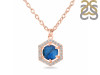 Labradorite & White Topaz Necklace With Slider Lock LBD-RDN-69.