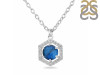 Labradorite & White Topaz Necklace With Slider Lock LBD-RDN-69.