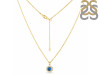 Labradorite & White Topaz Necklace With Slider Lock LBD-RDN-69.