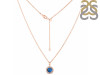 Labradorite & White Topaz Necklace With Slider Lock LBD-RDN-72.