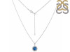 Labradorite & White Topaz Necklace With Slider Lock LBD-RDN-72.