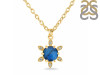 Labradorite & White Topaz Necklace With Slider Lock LBD-RDN-75.