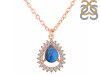 Labradorite & White Topaz Necklace With Slider Lock LBD-RDN-80.