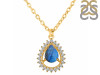 Labradorite & White Topaz Necklace With Slider Lock LBD-RDN-80.