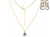 Labradorite & White Topaz Necklace With Slider Lock LBD-RDN-80.